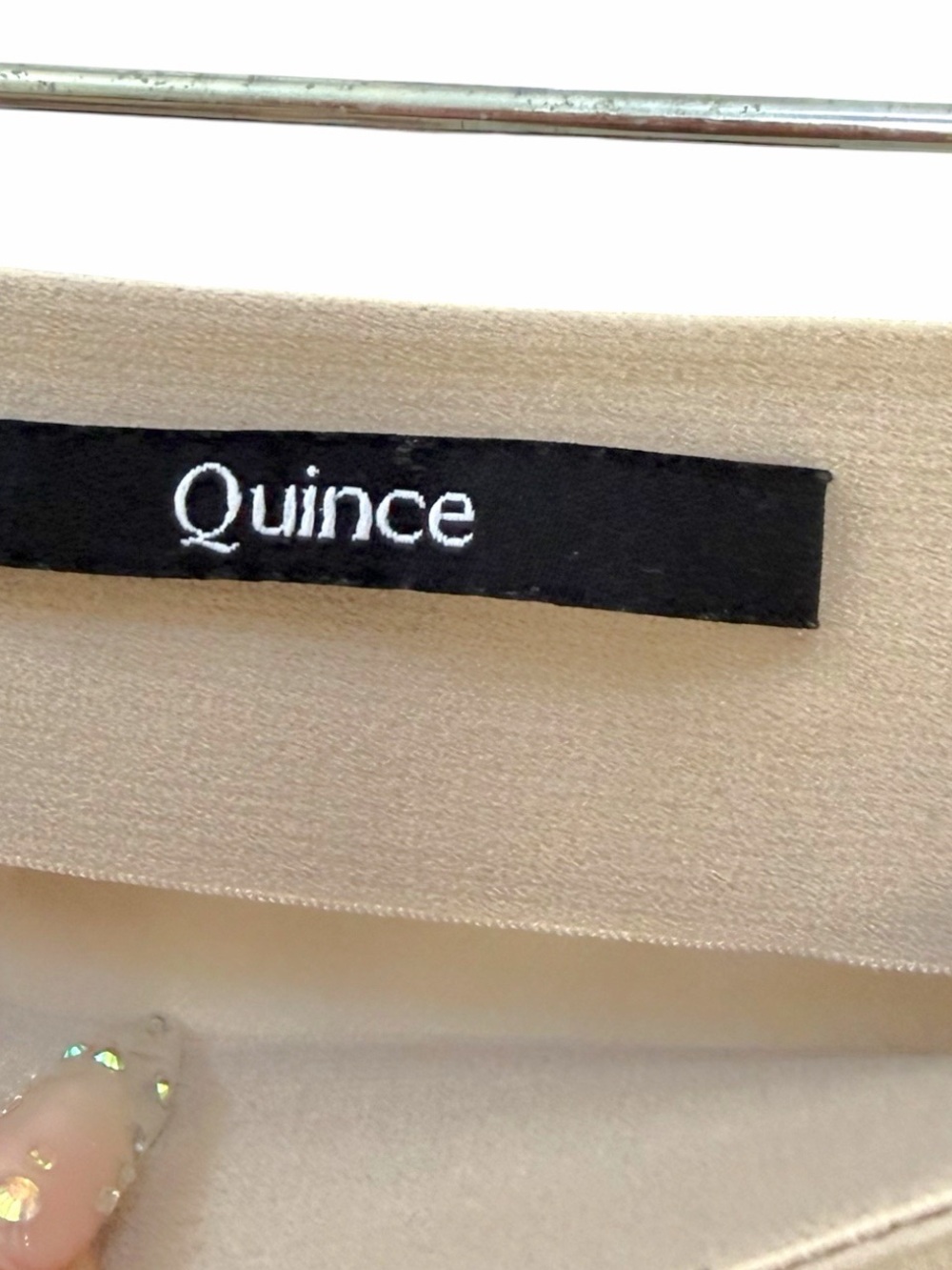Quince Skirt Women Champagne Silk Midi Slip Minimalist Solid Size S - Picture 4 of 12
